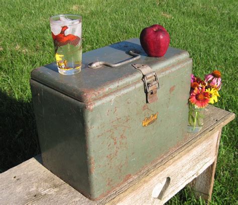 old-fashioned metal ice box|ice box 1950s images.